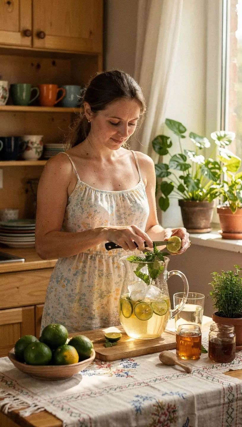 Vitamino C turtinga kalamanzi arbata su medumi.