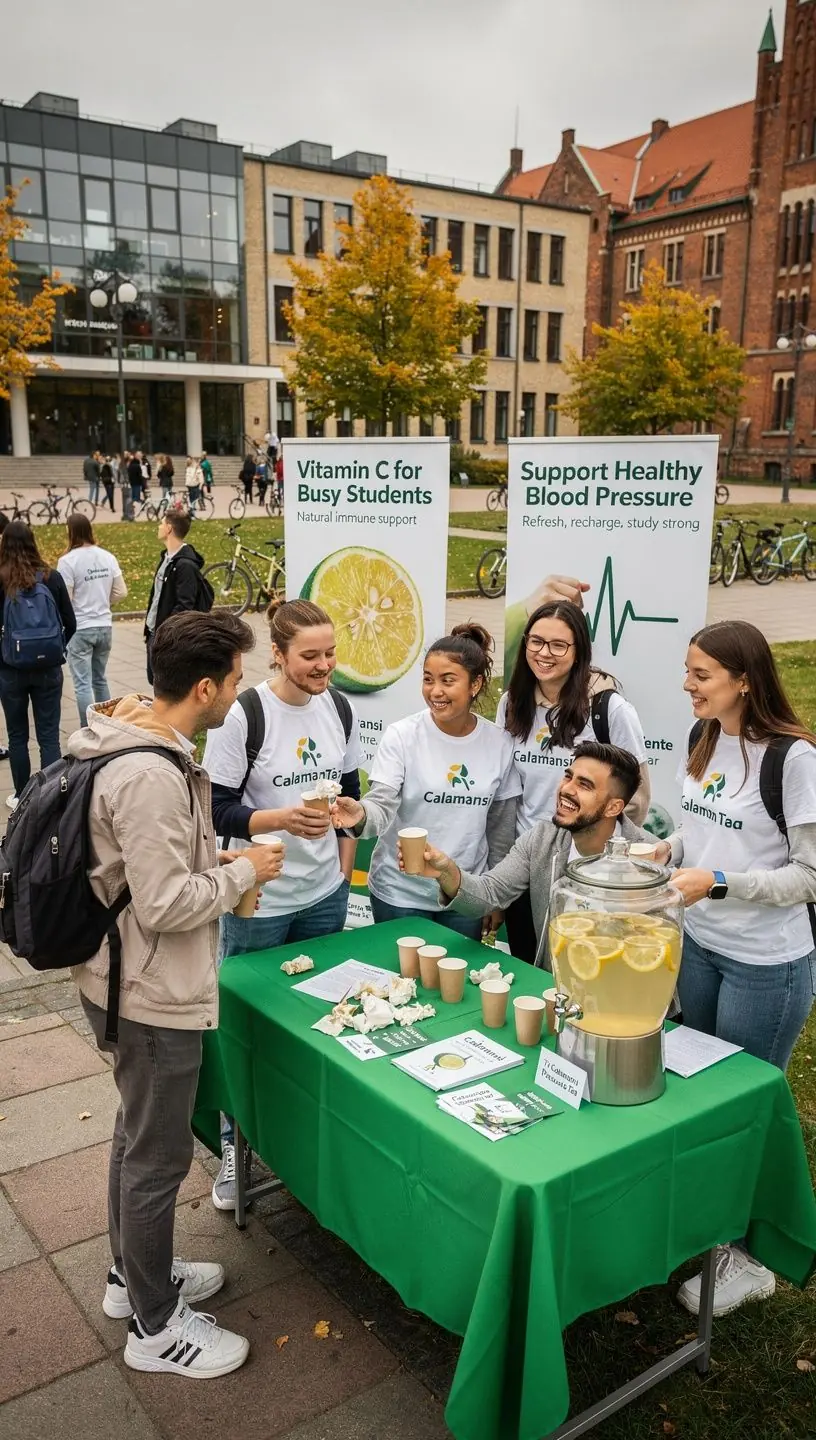 Kalamanzi arbata su citrinų vaisiais ir žolelėmis.