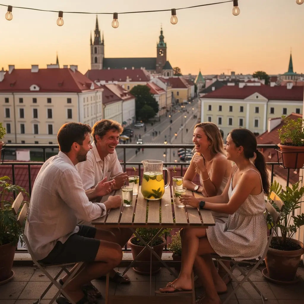 Citrusinių gėrimų maišymo procesas, sukuriant gaivų skonį.